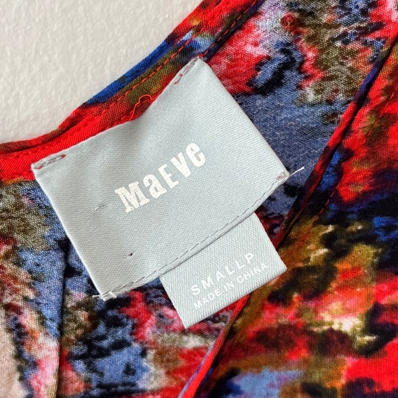 Anthropologie Maeve Sz S Pullover Mini Tunic Boho Dress Stretch V Neck - Picture 3 of 6